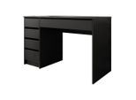 Mirjan24 Schreibtisch, Schwarz, Holzwerkstoff, 5 Schubladen, Rechteckig, 120x76x55 cm, Arbeitszimmer, Schreibtische, Bürotische