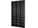 tectake Cd/Dvd, Schwarz, Holz, 102x180x23.5 cm, Wohnzimmer, Regale, CD & DVD-Regale