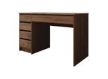 Mirjan24 Schreibtisch, Nussbaum, Holzwerkstoff, 5 Schubladen, Rechteckig,Rechteckig, 120x76x55 cm, Arbeitszimmer, Schreibtische, Bürotische