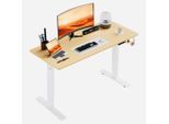 Homavo Schreibtisch, Natur, Metall, Recyclingholz, Rechteckig, 60x117x110 cm, Arbeitszimmer, Schreibtische, Bürotische