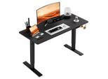 Homavo Schreibtisch, Schwarz, Metall, Recyclingholz, Rechteckig, 60x117x110 cm, Arbeitszimmer, Schreibtische, Bürotische