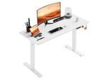 Homavo Schreibtisch, Weiß, Metall, Recyclingholz, Rechteckig, 60x117x110 cm, Arbeitszimmer, Schreibtische, Bürotische