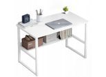 Schreibtisch,, Weiß, Holzwerkstoff, 100x73x45 cm, Arbeitszimmer, Schreibtische, Bürotische