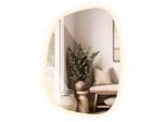 Tulup Led, Transparent, Glas, Organisch, 49x34x0.4 cm, Spiegel, Wandspiegel