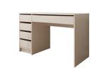 Mirjan24 Schreibtisch, Sand, Holzwerkstoff, 5 Schubladen, Rechteckig, 120x76x55 cm, Arbeitszimmer, Schreibtische, Bürotische