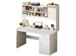 Schreibtisch,, Weiß, Holzwerkstoff, 120x165x43 cm, Arbeitszimmer, Schreibtische, Bürotische