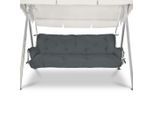 Beautissu Hollywoodschaukelauflage, Graphit, Textil, 50x8x180 cm, Outdoor-Kissen