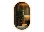 Wallfluent Led-Spiegel, Gelb, Glas, Organisch, 40x70x0.4 cm, Spiegel, Wandspiegel