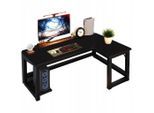 Schreibtisch,, Schwarz, Holzwerkstoff, 140x75x60 cm, Arbeitszimmer, Schreibtische, Bürotische