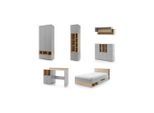 Deine Möbel 24 Jugendzimmer-Set, Grau, Eiche, Holzwerkstoff, 489x195x224 cm, Kinder- & Jugendzimmer, Jugendmöbel, Komplette Kinder- & Jugendzimmer