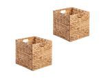 CARO-Möbel Körbe, Natur, Naturmaterialien, Mode, 32x32x32 cm, Ordnen & Aufbewahren, Aufbewahrungsboxen