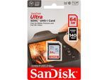 SanDisk Ultra SDXC UHS-I 64GB 140MB/s SDSDUNB-064G-GN6IN