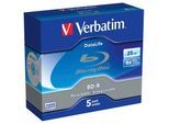 1x5 Verbatim BD-R Blu-Ray 25GB 6x Speed Datalife No-ID Jewel