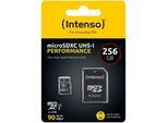 Intenso microSDXC 256GB C10 UHS-I U1 Performance Adapte