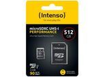Intenso microSDXC 512GB C10 UHS-I U1 Performance Adapte