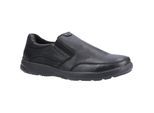 Hush Puppies Heren Aaron Slip On Leren Schoen (Zwart)