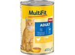 MultiFit Nassfutter Katze Adult, Sauce, Huhn 24x400 g