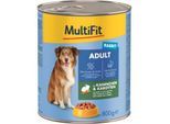 MultiFit Nassfutter Hund, Adult Ragout Kaninchen und Karotten 12x800 g