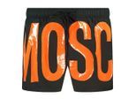 Moschino Heren Logo Zwemshort (Oranje/zwart)