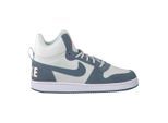 Nike Dames Court Borough Premium Leren Mid Cut Sneakers (Wit/Blauw)