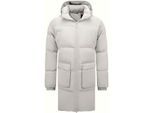 Local Fanatic Lange gedateerde puffer parka jas met afneembare capuchon 3361