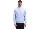 No Excess Sweater half zip interlock blue