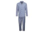 JBS Heren pyjama set lang gestreept met knoopsluiting licht