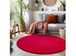 Muratap Sky soft uni basic rond vloerkleed laagpolig effen kleur