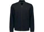 No Excess Sweater full zipper pique bomber black