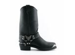 Grinders Heren Zwarte Cowboy Bikerlaarzen - Eagle Hi