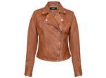 Dames slim leren bikerjack-Matlock