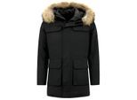 Enos Parka winterjas met grote echte bontkraag