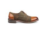 Justin Reess Herren Oxford-Schuhe aus braunem Leder und Tweed - Theon