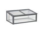 4goodz Outsunny houten mini kweekbak 100x65x40 cm, moestuin met deksel