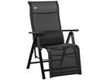 4goodz Outsunny tuinstoel 9 standen staal luchtdoorlatend textileen -150 kg max