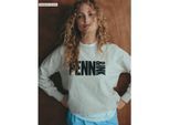 Penn & Ink Harper 05m-90 penn and ink sweater print ecru mel. black