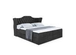 BOXBETT mit Matratze H3 und Lattenrost - VILA - 180x200 cm Schwarz