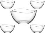 Schüssel VAN WELL "Malaga", transparent, Glas, Schüsseln, Schüssel, mit wellenförmigen Rand