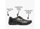 VINCENTE Jongens Leren Derby School schoenen Zwart