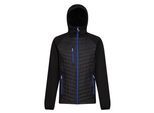 Regatta Heren Navigate Quilted Hybride Jas (Zwart/Nieuw Royal)