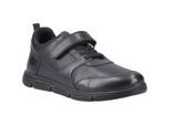 Hush Puppies Alfie Bungee Jnr Leren Zwarte Schoenen Voor Jongens