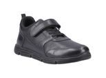 Hush Puppies Alfie Bungee Snr Leren Zwarte Schoenen Voor Jongens