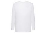 Fruit of the Loom Waardevol kinder/T-shirt met lange mouwen (Wit)