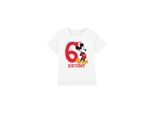 Disney Kinderen/Kids Mickey Mouse 6e Verjaardag T-Shirt (Wit)