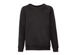 Fruit of the Loom Klassiek Raglan Sweatshirt voor kinderen/Kinderen (Zwart)