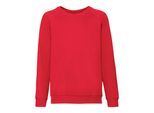Fruit of the Loom Klassiek Raglan Sweatshirt voor kinderen/Kinderen (Rood)