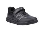 Hush Puppies Sutton Bungee Leren Zwarte Veterschoenen Voor Jongens
