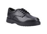 Hush Puppies Romeo Leren Zwarte Schoenen Voor Jongens