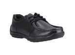 Hush Puppies Mackenzie Wallabee Leren Zwarte Veterschoenen Voor Jongens