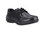 Hush Puppies Mackenzie Wallabee Leren Zwarte Veterschoenen Voor Jongens
